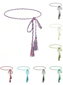 1 pieza Cuerda casual para la cintura de mujer, decoración de cinturón simple y elegante, adecuado para combinar con vestidos largos o camisas en atuendos diarios de verano, escuela, otoño, Halloween