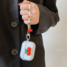 1 件时尚透明柔软硅胶 Cherry 耳机耳塞保护套，送给恋人和姐妹的礼物 - 無色 - 查看 2