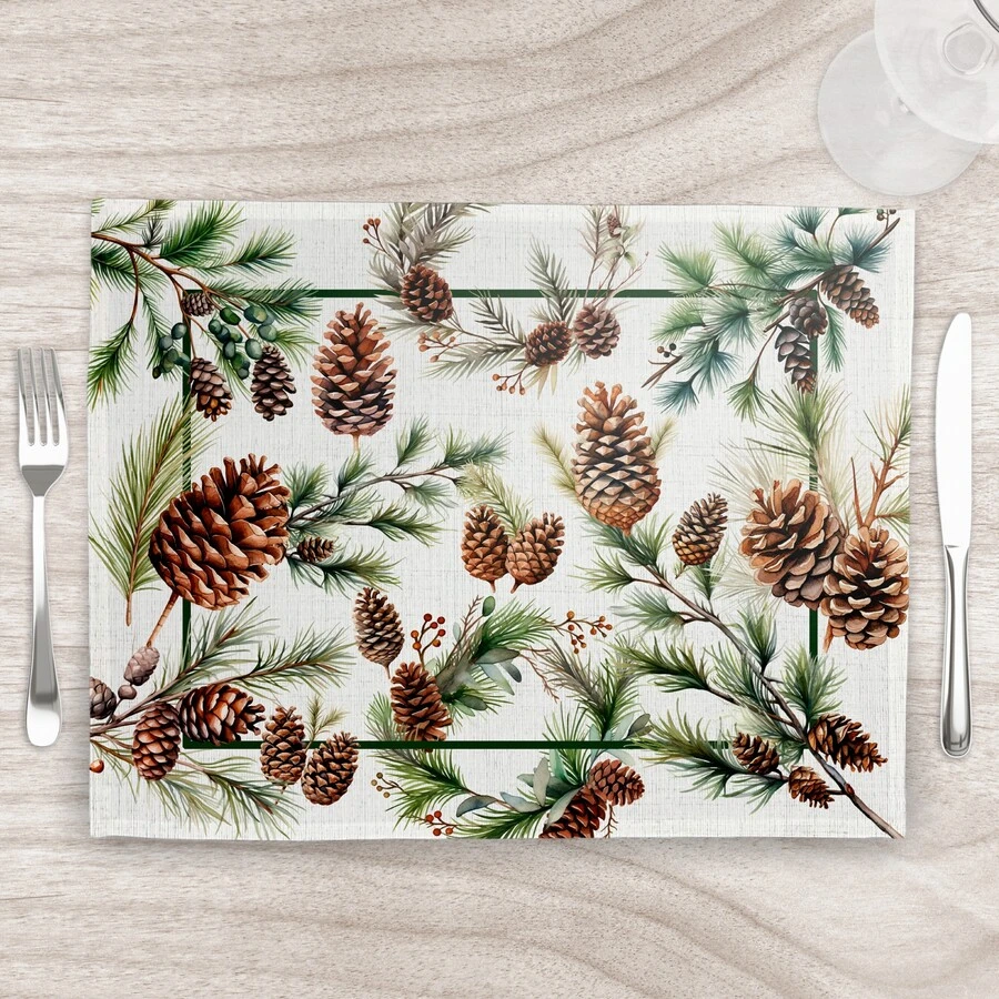 Christmas Pine Cone Placemat Kit - Nhiều màu - Xem 1