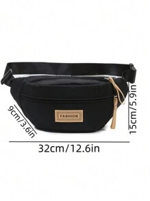 Duża torba Oxford Multi-Function Bag Street Solid Color Chest Bag Nowa moda Casual Fanny Pack Mężczyźni i kobiety Letter Messenger Bag