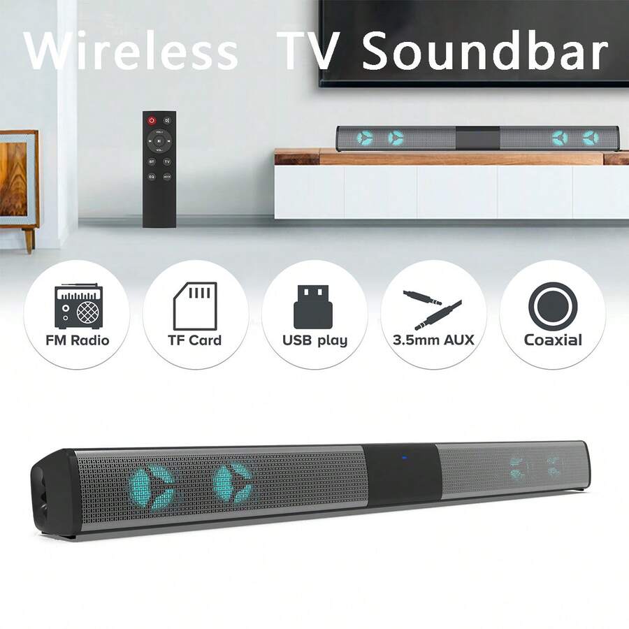 RGB Wireless Surround Sound Bar Wall Mounted Speakers For TV