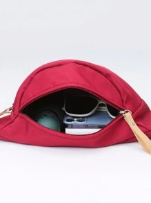 Duża torba Oxford Multi-Function Bag Street Solid Color Chest Bag Nowa moda Casual Fanny Pack Mężczyźni i kobiety Letter Messenger Bag