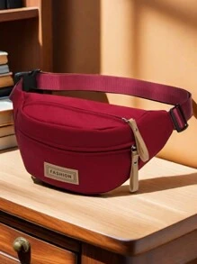 Duża torba Oxford Multi-Function Bag Street Solid Color Chest Bag Nowa moda Casual Fanny Pack Mężczyźni i kobiety Letter Messenger Bag