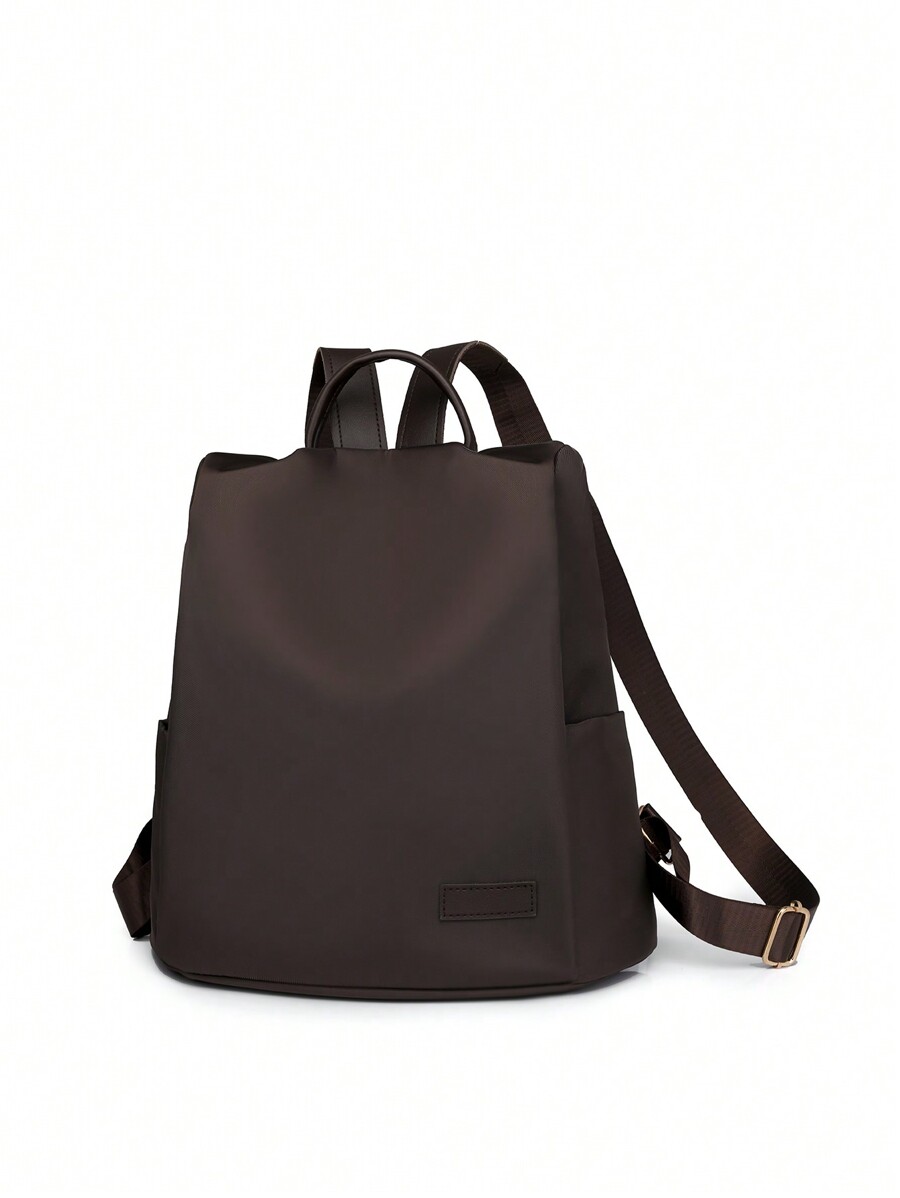 Women's Contrast Color Backpack, Outdoor Travel Bag, Casual 2Way