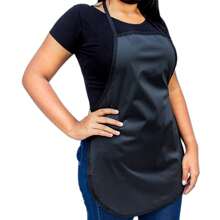 Kit 3 Avental de Cozinha Lavanderia Preto Impermeável Multiuso