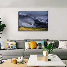 1PC Framed Tornado Lightning Natural Disaster Thunderstorm Poster Canvas Printing Mural Holiday Gift Bathroom Living Room Bedroom Restaurant Office Apartment Coffee Shop Hotel Bar Corridor Home Decoration Public Occasion Decoration - 彩色 - 查看 4