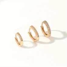 3pcs Copper Material Women Hoop Earrings Set, Minimalist Classic Style, Daily Wear Fashion Delicate Earrings Creative Gift