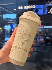 1 cốc thủy tinh cách nhiệt chân không 500ml bằng thép không gỉ 316 có thiết kế hoa loa kèn, Unisex, cốc du lịch chất lượng cao có ống hút và dây đeo, thích hợp cho gia đình, văn phòng, tiệc tùng, du lịch, trường học, ngoài trời, thể dục - Nhiều màu - Xem 9