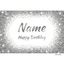 SuzanneHome （定制）1 件个性化黑色/金色/银色/蓝色/紫色闪光涤纶摄影背景，摄影工作室道具，适用于生日派对、男士/女士摄影、成人活动、一周年、周年纪念、返校、退休派对 - 彩色 - 查看 116