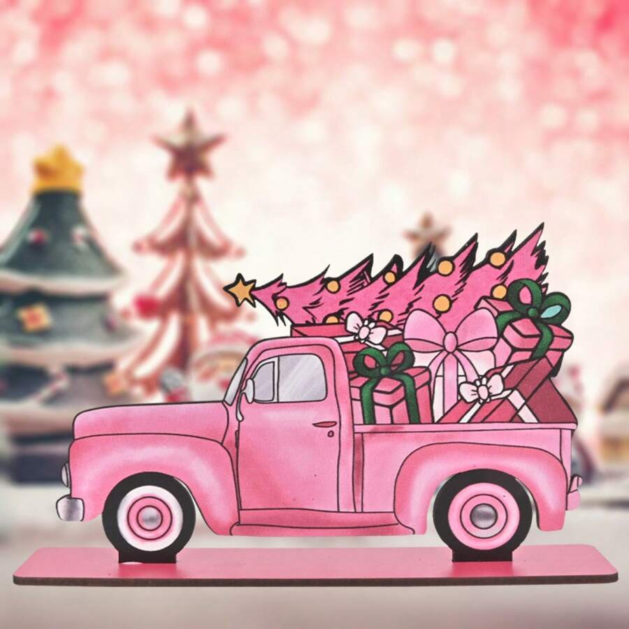 1 szt. Drewniana Różowa Choinka z Żółtym Piernikowym Ludzikiem, Dekoracje do Kuchni, Dekoracje Restauracji, Dekoracje na Spotkania Rodzinne, Dekoracje Pokoju, Dekoracje Salonu, Dekoracje Sypialni, Dekoracje Świąteczne, Tabliczki, Najlepsze Prezenty Urodzinowe, Dekoracje Domu, Dekoracje Bożonarodzeniowe, Boże Narodzenie, Zima