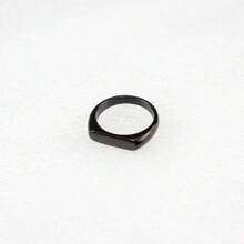 1pc Titanium Steel Fashionable Minimalist Square Plain Ring, Accessory For Party, Suitable For Casual, Business, Gift For Anniversary, Wedding, Birthday, Unisex Elegant & Personalized Ring