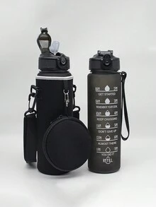 1 件通用杯子保护套 - 户外运动爱好者的运动水瓶配件 - 带肩带和迷你储物袋，适合露营、徒步旅行和旅行的水瓶套 - 彩色 - 查看 8