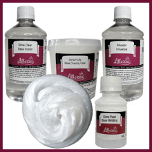 Kit Transparent Glue 500g + Activator For Universal Slime 500ml + Fluffy Chantilly 400g Altezza Altezza - Super Premium Complete Slime - Creative DIY Slimes Factory - Complete Slime Kit - Making Slimes - Offer - Special Promotion - 套裝+珍珠100g - 查看 1