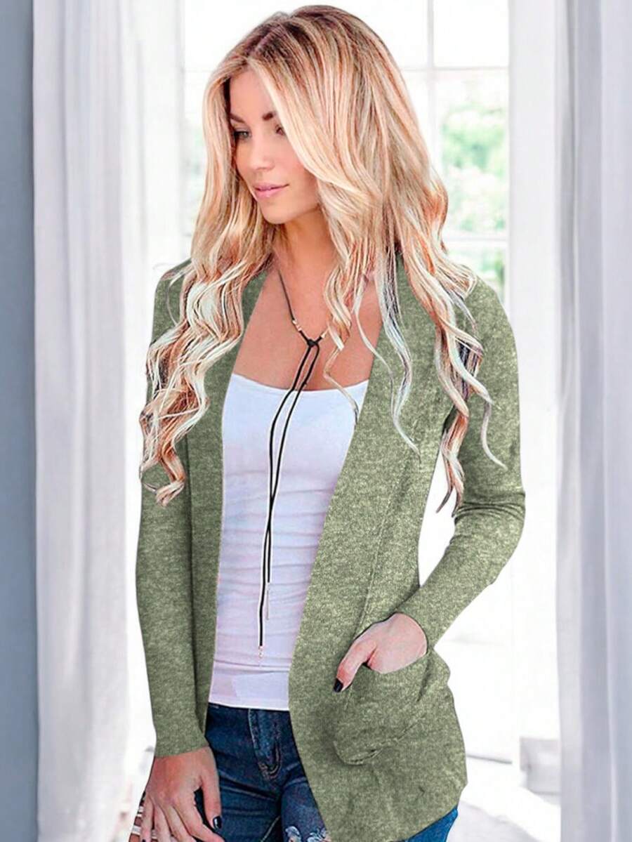 Fashion Cardigan Sweater With Pockets - 賈斯柏.格林 - 查看 1