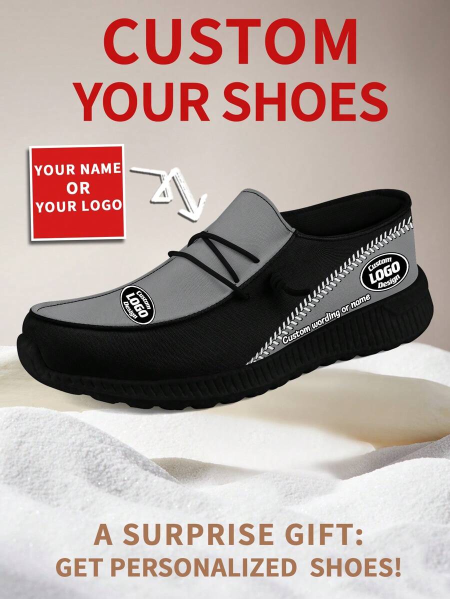 1 Pair Las Vegas Baseball Name Custom Loafer Shoes, Personalized Name Loafer Shoes, Custom Name Thick Sole Loafers Of E-TPU, Personalized Loafer Shoes, Name Loafers, Personalized Loafer Shoes For Women And Men, Unique Loafer Shoes - Black - View 1