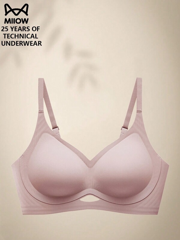 MIIOW MIIOW Seamless Bra For Small Bust Women, Gathered, Soft Cup Support, Breast Lift