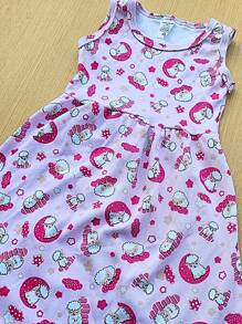Flared Flared Dress For Children's Girls - Màu Hồng baby - Xem 2