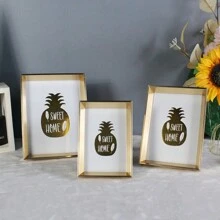 1 件金色相框，桌面支架，6/7/8 英寸，适用于肖像、婚礼照片、家居/办公室装饰 - 金色 - 查看 5