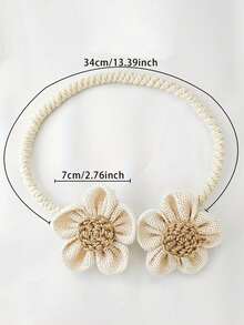 1 对现代窗帘扣，简约清新花朵设计，创意窗帘绳，可调节系带，门帘固定器，适用于卧室、客厅、家居装饰，安装方便 - 彩色 - 查看 15