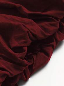 Women's Bubble Skirt Elastic Waist With Pockets Solid A-Line Long Skirts