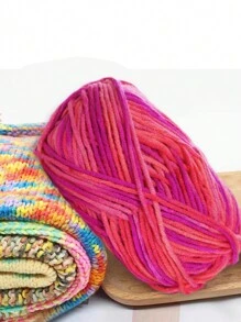 4 Balls X 50g Cozy Acrylic Yarn, DIY Knitting Material For Scarf, Plush Toys, Gifts - Multicolor - View 27