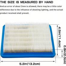 6 件优质空气过滤器替换件，兼容 Briggs & Stratton 4101、5043 系列及更多产品 - 增强真空性能 - 白+藍 - 查看 4