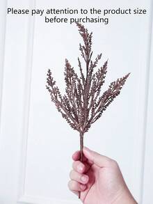 1 件/3 件人造迷你芦苇茎（不含花瓶） - 圣诞氛围 DIY 花瓶填充装饰、感恩节、万圣节、丰收节元素装饰，适用于家庭、客厅、桌面 - 棕色 - 查看 4