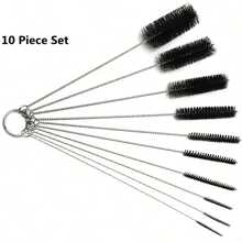 10/13 Set Multifunctional Cleaning Brushes, 8 Inch Nylon Tube Brush SetCleaner For Sippy Cup, Water Bottle, Keyboard And TubesDrinking Straw Cleaning Brush Narrow Neck Bottles Cups With Hook,Garden Tools - Multicolor - View 12