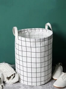 1pc Foldable Round Fabric Laundry Basket For Dorm & Home, Used As Dirty Clothes Hamper, Plush Doll Or Clothing Storage Organizer Dress Pants Shoes Jeans Boots Skirt - View 7