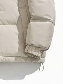 Áo khoác nam dài tay mùa đông mới, màu trơn, có lớp lót. - trắng - Xem 6