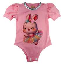 Colorful Bunny Baby Bodysuit - REF:1353 - Màu Hồng baby - Xem 1