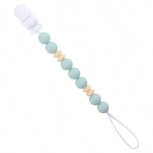 1 件装新款儿童塑料夹防丢链创意马卡龙色硅胶串珠儿童 DIY 手工首饰配件 - 彩色 - 查看 7