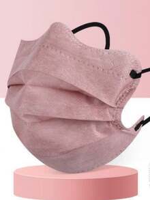 10pcs V-Shaped Face Mask, Muted Tone Butterfly Design, Eye-Caring Disposable Mask - Multicolor - View 2