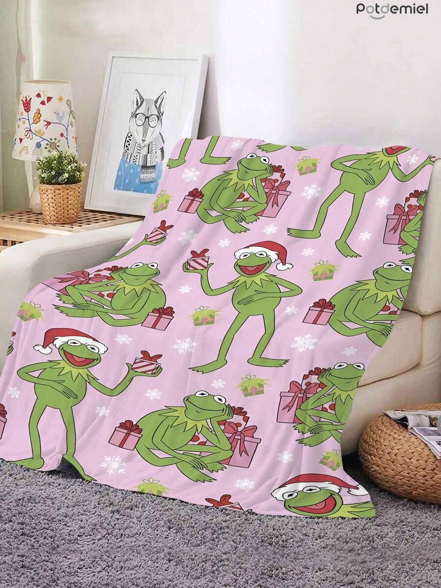 POTDEMIEL 1PC Potdemi Flannel Blanket Digital Printed Polyester