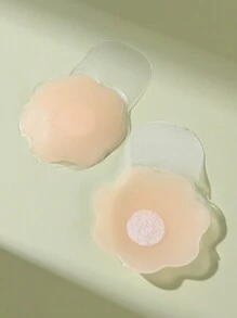 10 Pcs Women's Reusable & Lift-Up & Sticky Bra Nipple Covers,Suitable For Women With Small Breasts And Flower Skin Color Silicone Breast Augmentation Straps, Helping To Lift The Breasts Upwards With Silicone Breast Patches, Preventing Private Areas From Being Exposed