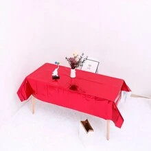 1pc/3pcs/5pcs Disposable PE Solid Color Tablecloth 54*72IN 54*108in Rectangular Tablecloth 137cm X 183cm 137*274cm Glossy Waterproof Oil-Proof Party Tablecloth Birthday Decoration Tablecloth - 54*72inch - View 17