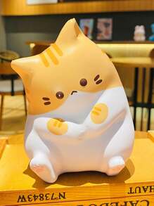 1 件猫咪柔软玩具，卡通桌面摆件，PU 慢速上升挤压球，慢回弹卡通风格缓解压力的动物，办公桌装饰减压小玩具创意礼物，慢回弹卡通风格缓解压力的动物 - 彩色 - 查看 10