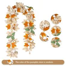 1 chiếc lá phong mùa thu, bí ngô, quả mọng và vòng hoa trang trí, cho Lễ Tạ ơn, Giáng sinh, trang trí trang trại, thích hợp cho lò sưởi, tường, cầu thang, trong nhà và ngoài trời - Nhiều màu - Xem 20