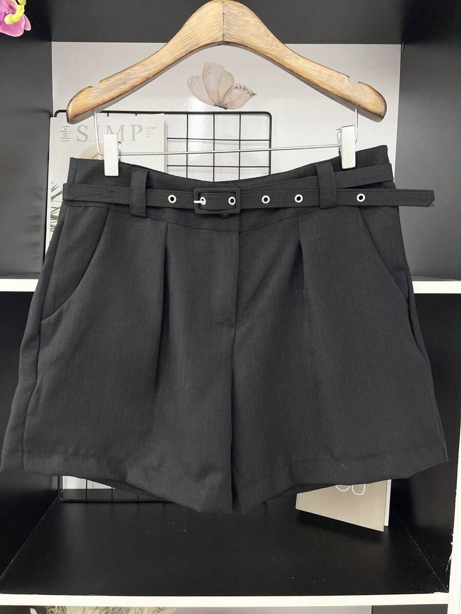 ELLIE High Waist Shorts Women's Fashion - Đen - Xem 1