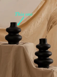 陶瓷花瓶，现代家居装饰，白色/黑色圆形花瓶，现代干花花瓶，波西米亚风格家居装饰，非常适合婚礼艺术装饰，母亲节礼物 - 多色 - 查看 12