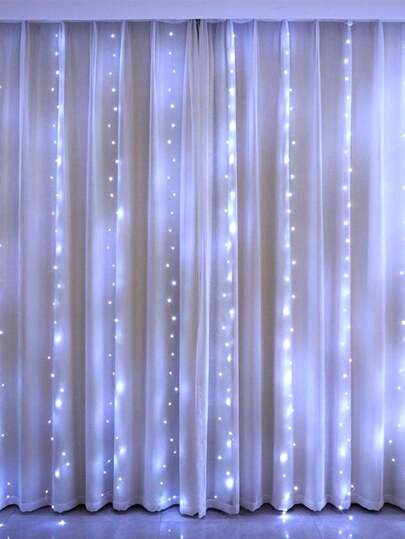 Cortinas 3x3 Mts Decorativas Serie De Luces De 300 Led Con 8 Modos Control Usb