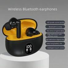 真正的无线耳塞，具有 HiFi 音质、全景立体声、低延迟、自动连接、高清降噪、长电池寿命、LED 数字电池指示器 - 多色 - 查看 10