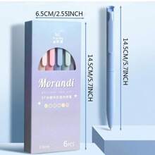 6pcs Mixed Color Gel Pen Back To School - Blue - View 6