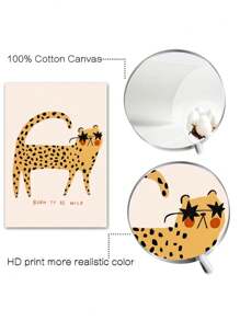 1pc Cartoon Mouse Cheetah Rabbit Bear Unicorn Wall Art Canvas Painting Nordic Posters And Prints Wall Pictures Baby Kids Room Decor No Frame