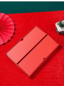 Christmas Gift Box Packaging, Premium Peace Night Gift Box, Including Foldable Scarf, Creative Large Gift Box, Empty Box For Party Gifts - White Red - View 2