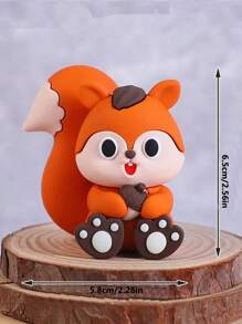 Waldthema Kuchendeko, Dschungel Weich-Klebetier Kuchendekoration, Eichhörnchen Sikahirsch Igel Koala Pilz Blatt Gras Kuchendekoration, geeignet für Geburtstagskuchen Dekoration, Taufe Waldthema Party Kuchendekoration Zubehör, Dschungel Serie Kuchendekoration (Bitte mit einem Tablett verwenden)