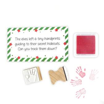 Plantilla de manualidades Bgodpn DIY con huella de mano de pequeños duendes