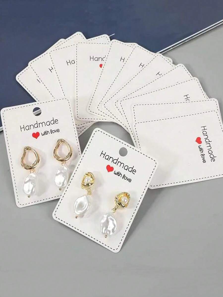 10/50/100pcs Earring Packaging Card, Jewelry Storage Card - Multicolor - View 1