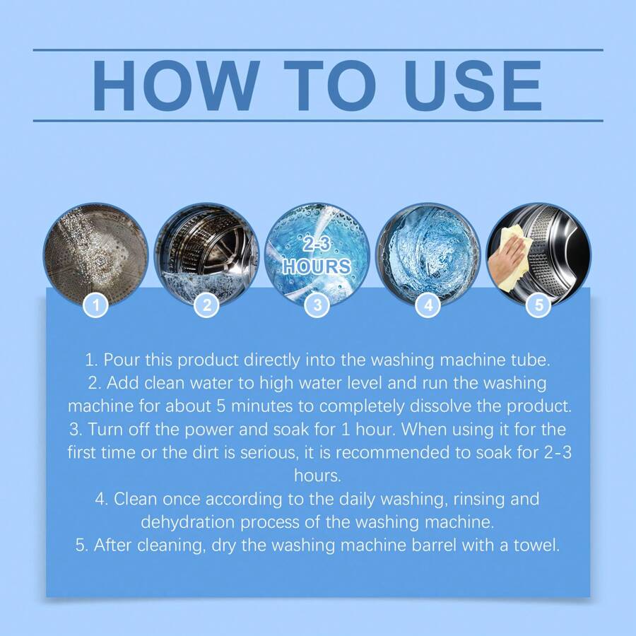 Washing Machine Cleaning Powder With Multiple Effects To Clean The Dirt