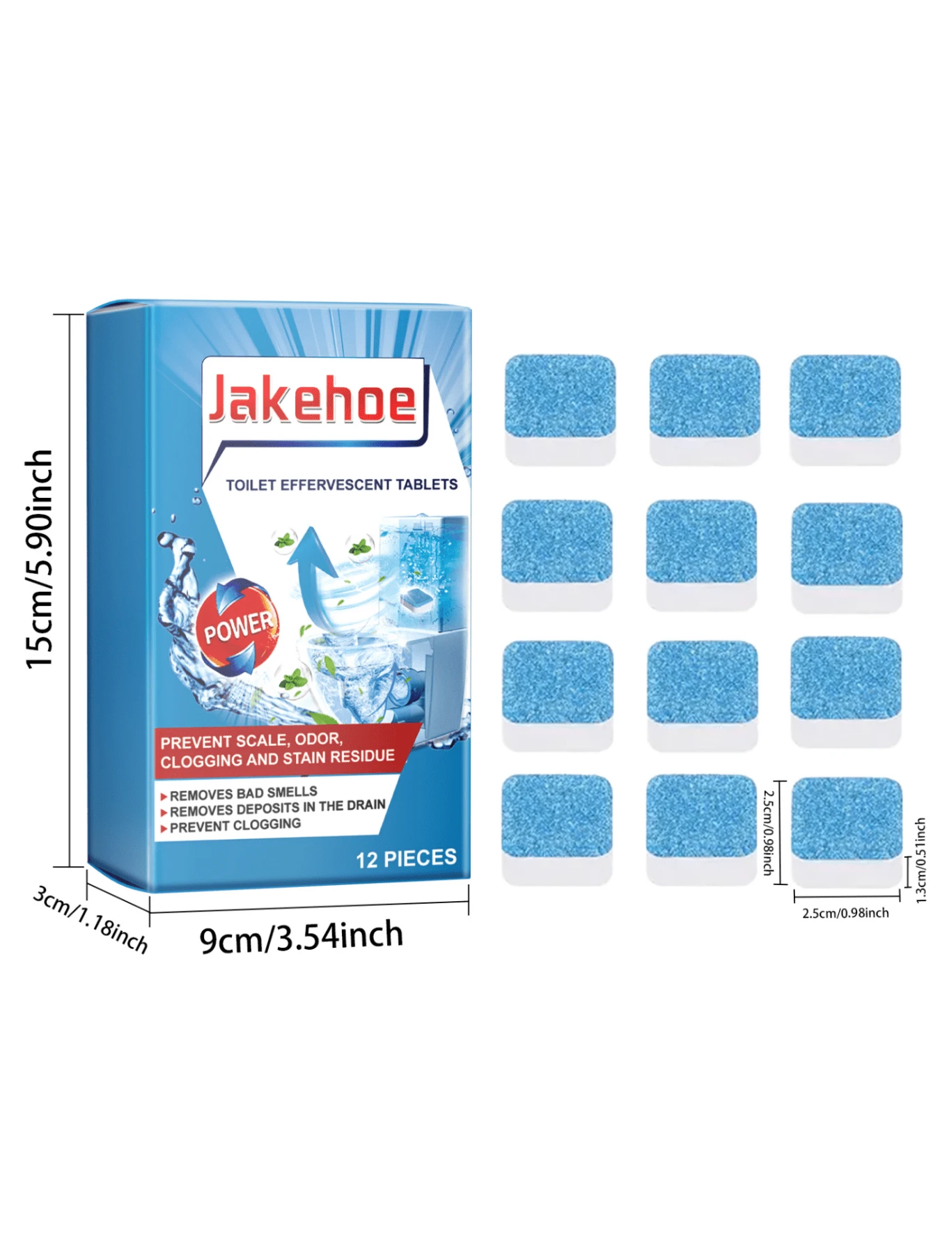 12pcs Toilet Cleaner Tablets, Efficient Toilet Cleaning, Deodorizing
